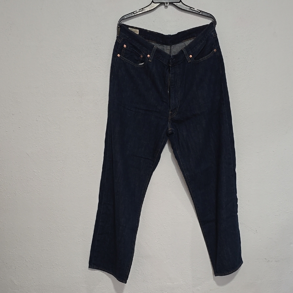 Levi’s 568 Loose Straight Jeans Mens 38x32 Blue Dark Wash Premium Denim